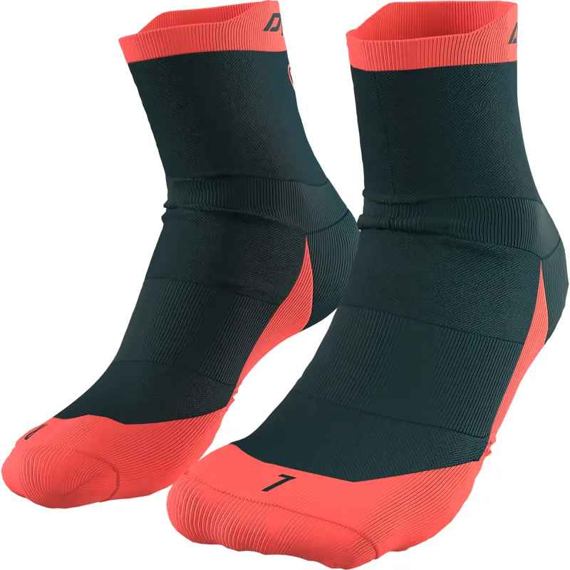 Dynafit Transalper Socks in Blueberry Fluo Coral